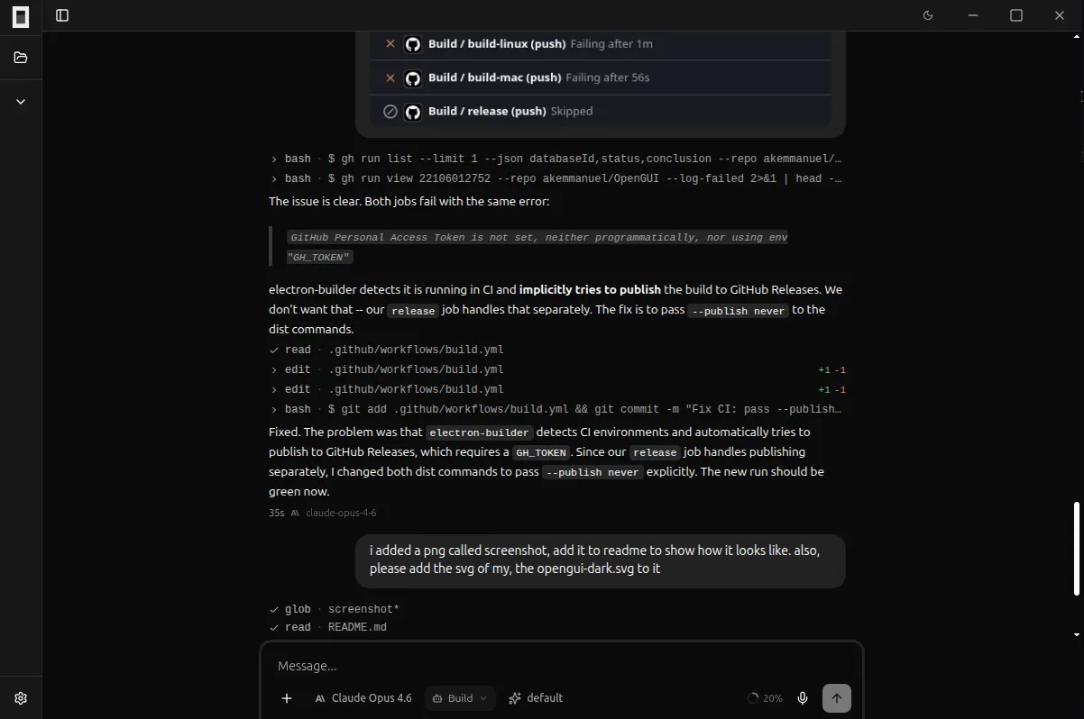 OpenGUI interface preview